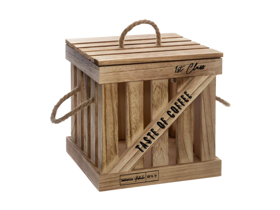 Vente Unique Lot De 3 Boites De Rangement En Bois De Paulownia