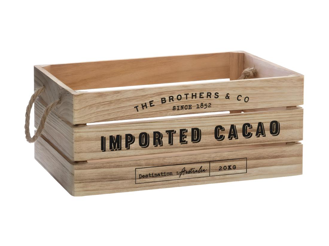 Vente Unique Lot De 3 Cagettes En Bois "Brothers" 35cm Naturel