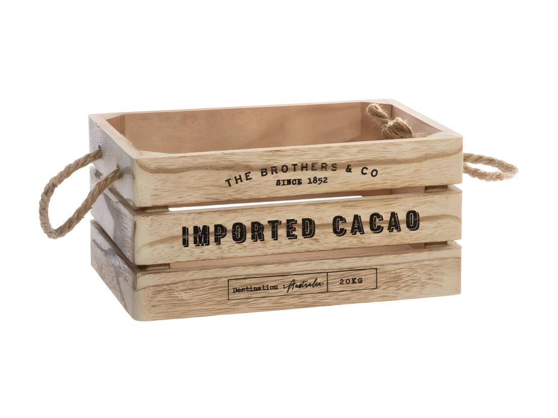 Vente Unique Lot De 3 Cagettes En Bois "Brothers" 35cm Naturel