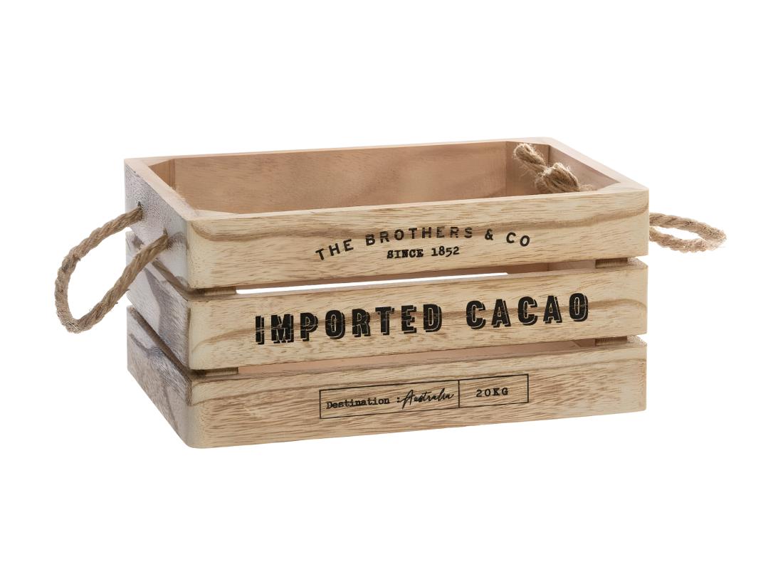 Vente Unique Lot De 3 Cagettes En Bois "Brothers" 35cm Naturel