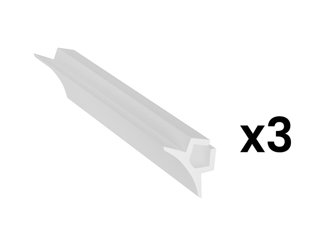 Vente Unique Lot De 3 Corniches Plafond En Polystyrène L290 X L6 X H10 Cm Blanc - CARINTIA