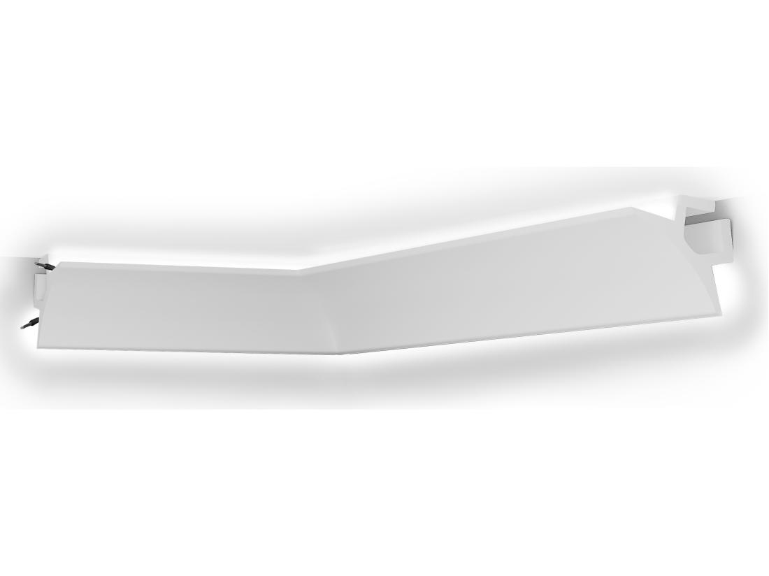 Vente Unique Lot De 3 Corniches Plafond En Polystyrène L290 X L6 X H10 Cm Blanc - CARINTIA