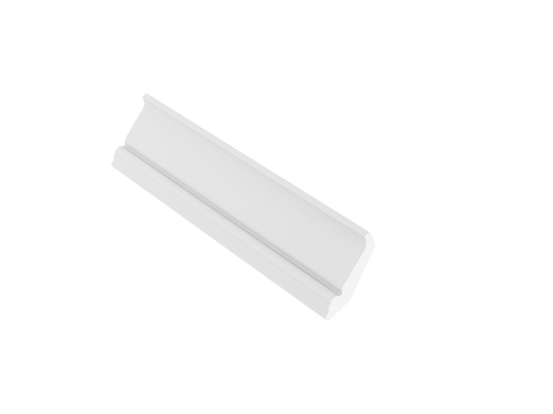 Vente Unique Lot De 3 Corniches Plafond En Polystyrène L290 X L1.1 X H5 Cm Blanc - ETIRIA