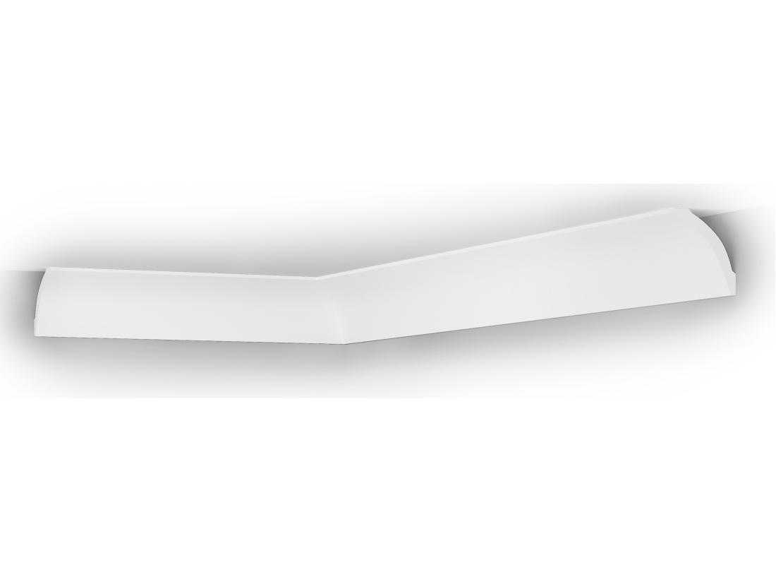 Vente Unique Lot De 3 Corniches Plafond En Polystyrène L290 X L1.4 X H5 Cm Blanc - RENODA