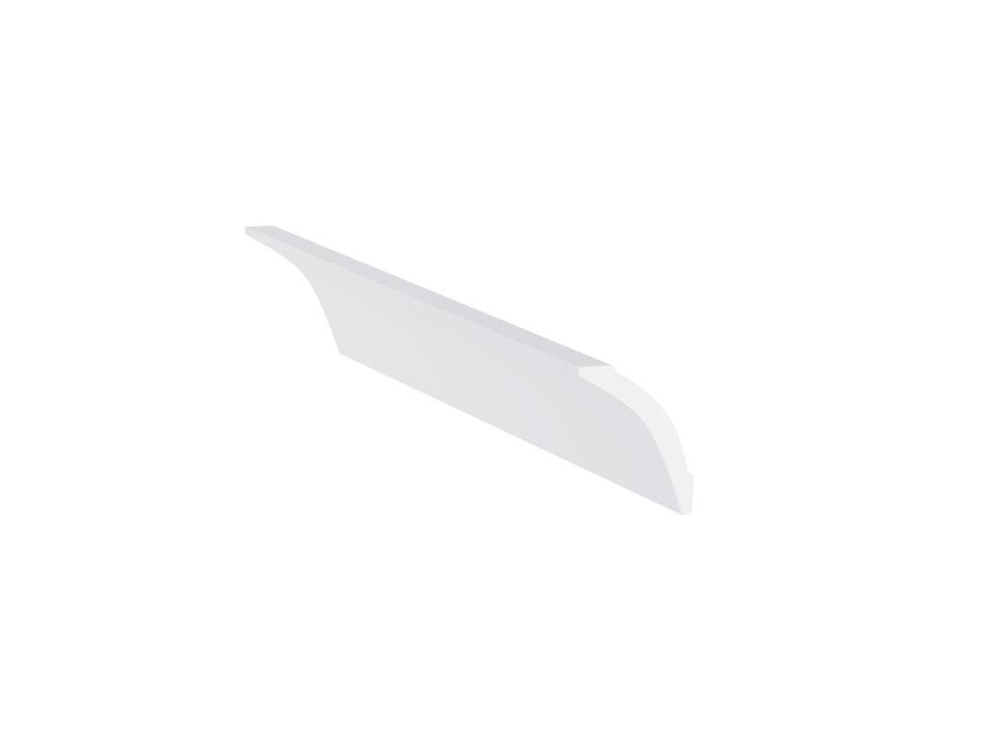 Vente Unique Lot De 3 Corniches Plafond En Polystyrène L290 X L1.4 X H5 Cm Blanc - RENODA