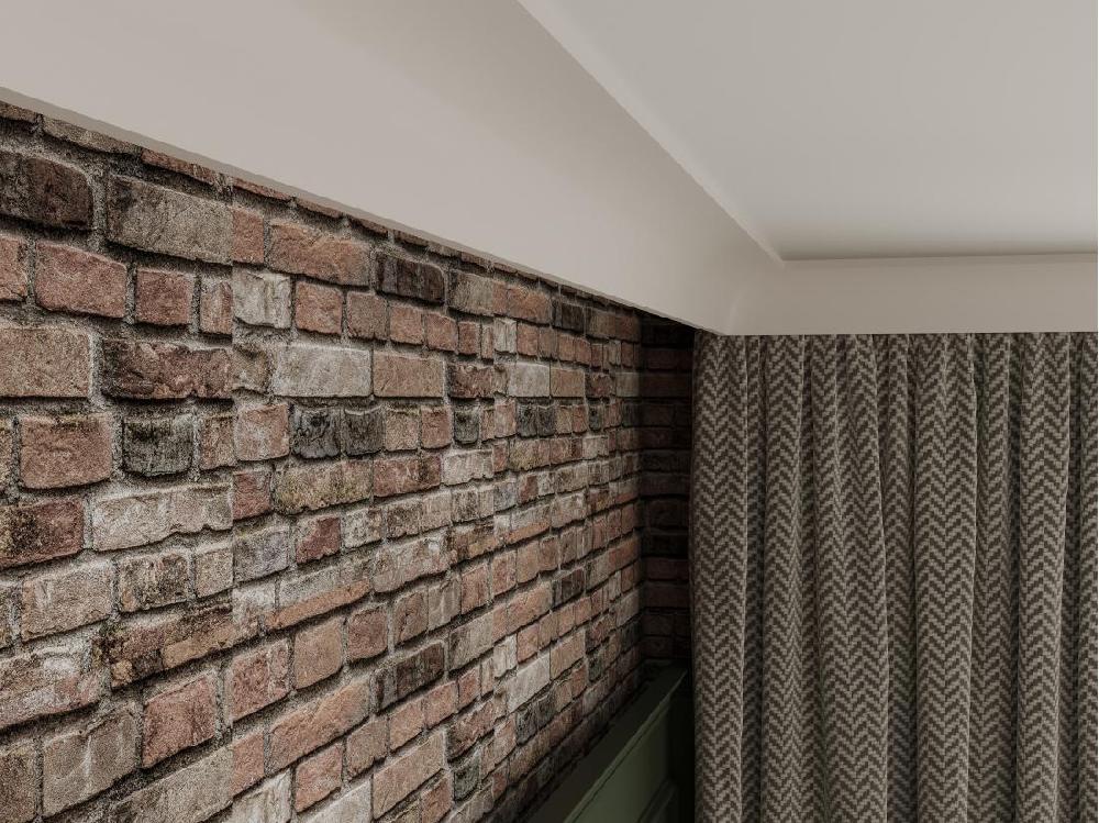 vente unique Lot de 3 corniches plafond en polystyrène L290 x l1.4 x H5 cm blanc - RENODA