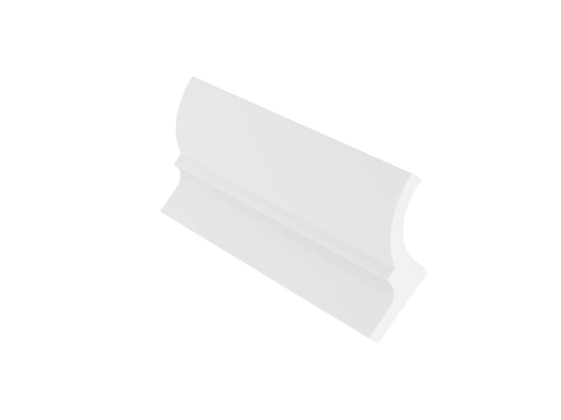 Vente Unique Lot De 3 Corniches Plafond En Polystyrène L290 X L4.2 X H7 Cm Blanc - ANTECA
