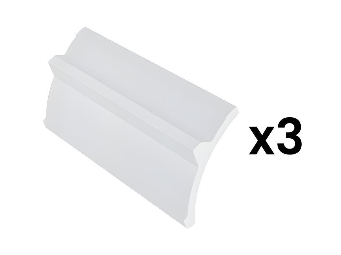 Vente Unique Lot De 3 Corniches Plafond En Polystyrène L290 X L4.6 X H9 Cm Blanc - DORICA