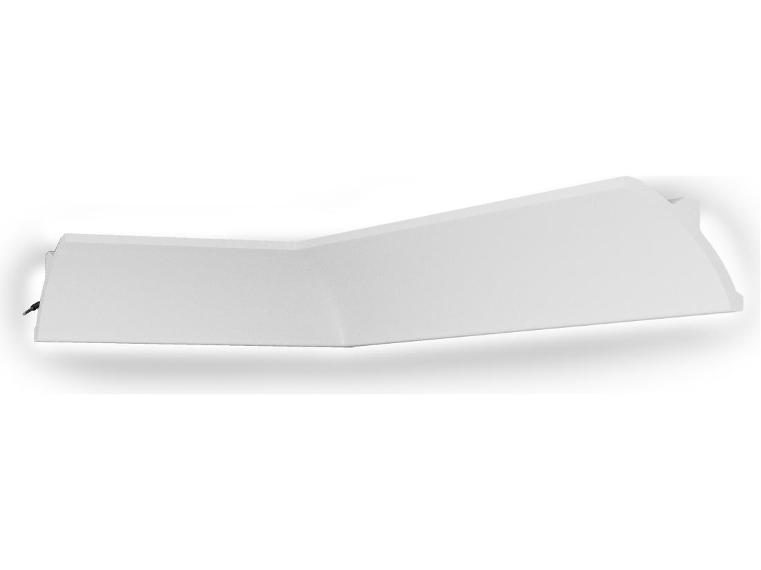 Vente Unique Lot De 3 Corniches Plafond En Polystyrène L290 X L4.6 X H9 Cm Blanc - DORICA