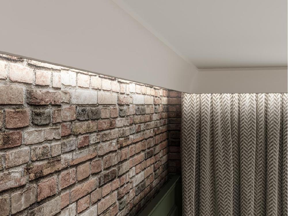 vente unique Lot de 3 corniches plafond en polystyrène L290 x l5.1 x H10 cm blanc - RANETIA
