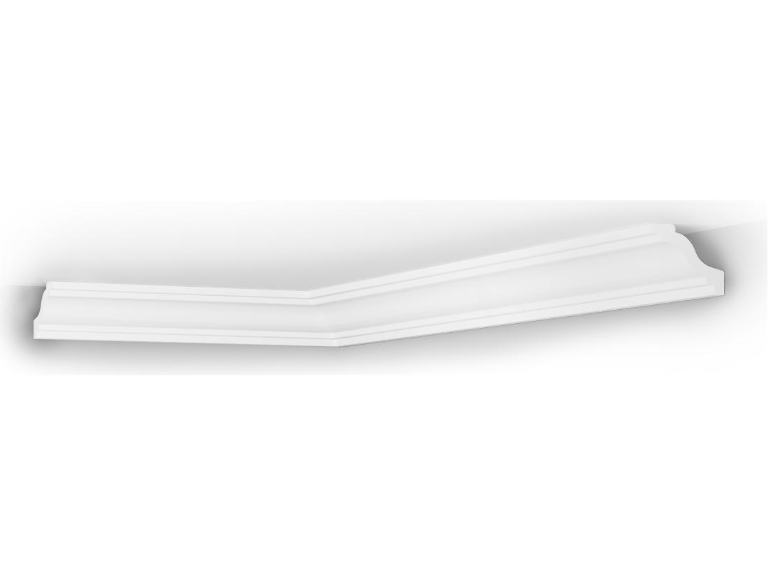 Vente Unique Lot De 3 Corniches Plafond En Polystyrène L290 X L1.4 X H6 Cm Blanc - TOSCRIA