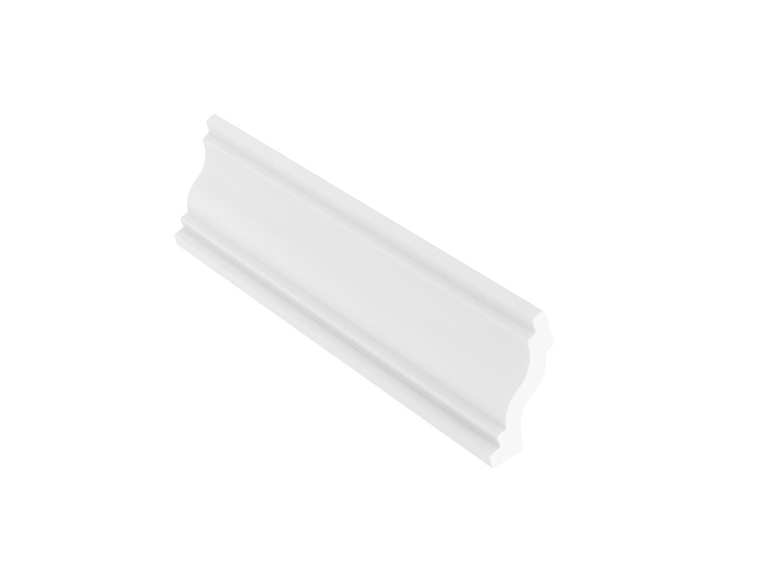 Vente Unique Lot De 3 Corniches Plafond En Polystyrène L290 X L1.4 X H6 Cm Blanc - TOSCRIA