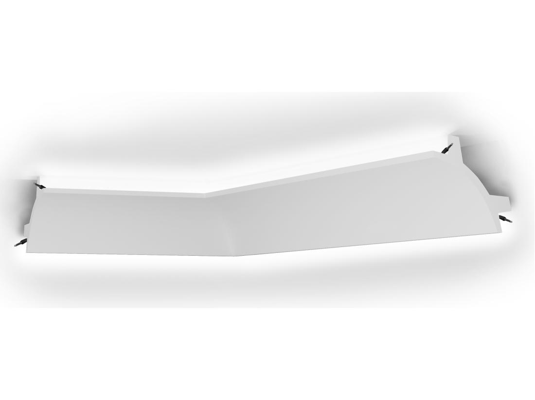 Vente Unique Lot De 3 Corniches Plafond En Polystyrène L290 X L4.7 X H10 Cm Blanc - IONITA