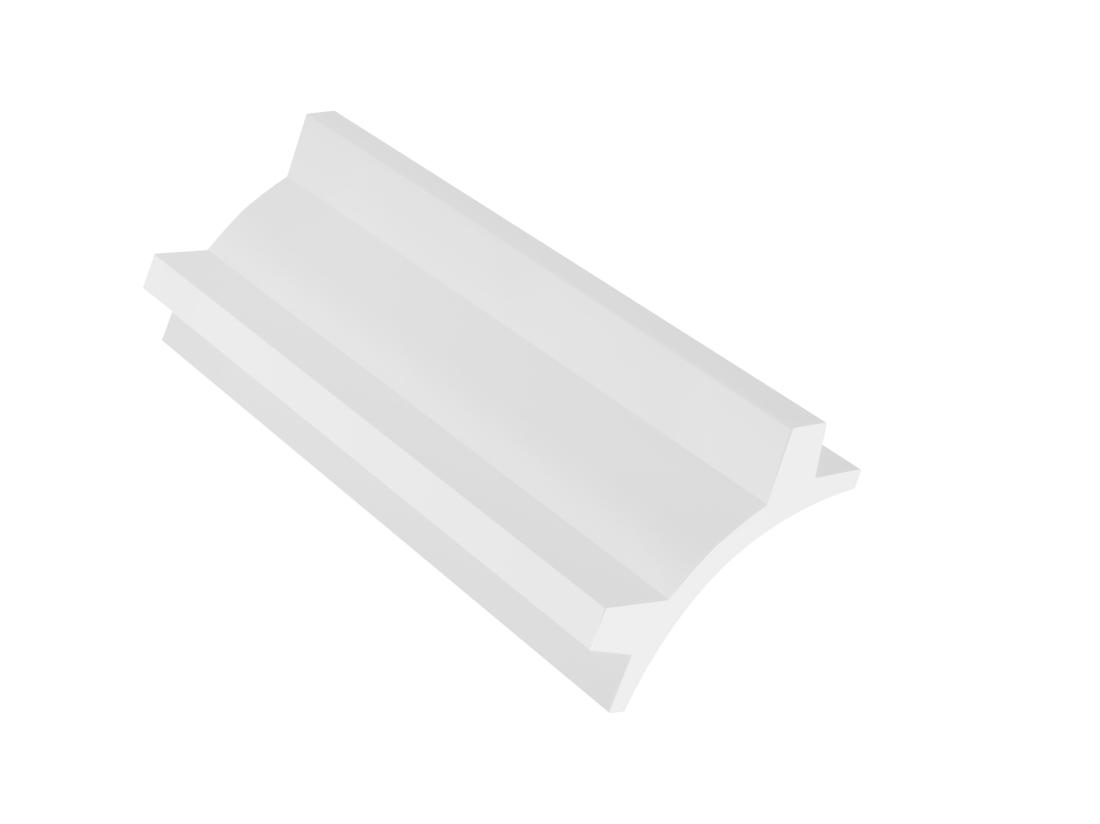 Vente Unique Lot De 3 Corniches Plafond En Polystyrène L290 X L4.7 X H10 Cm Blanc - IONITA