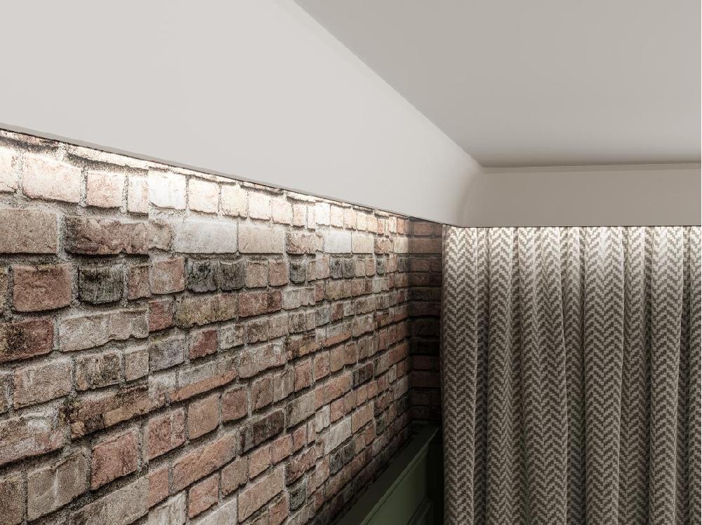 vente unique Lot de 3 corniches plafond en polystyrène L290 x l4.7 x H10 cm blanc - IONITA