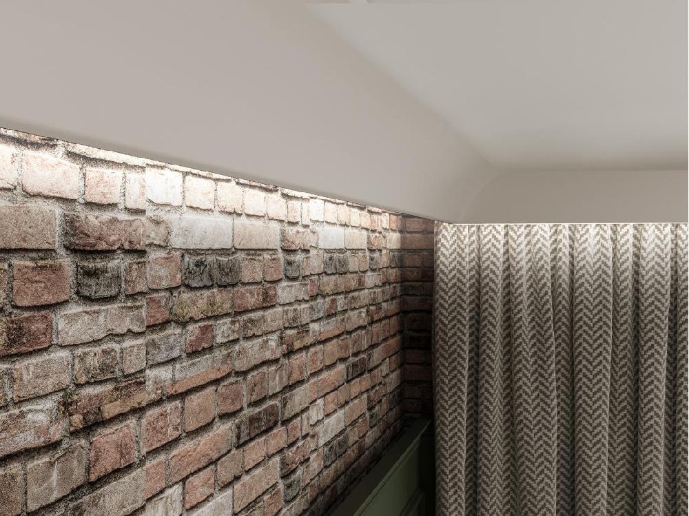 Vente Unique Lot De 3 Corniches Plafond En Polystyrène L290 X L6 X H10 Cm Blanc - CARINTIA