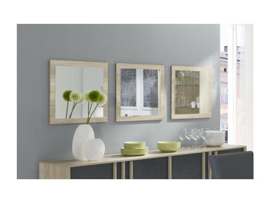 Vente Unique Lot De 3 Miroirs MALMO Coloris Sonoma 60x60x3