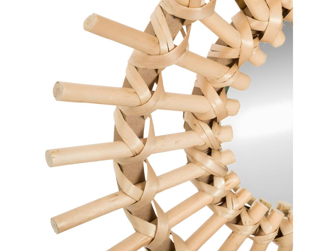 Vente Unique Lot De 3 Miroirs Soleil En Rotin D 28 Cm