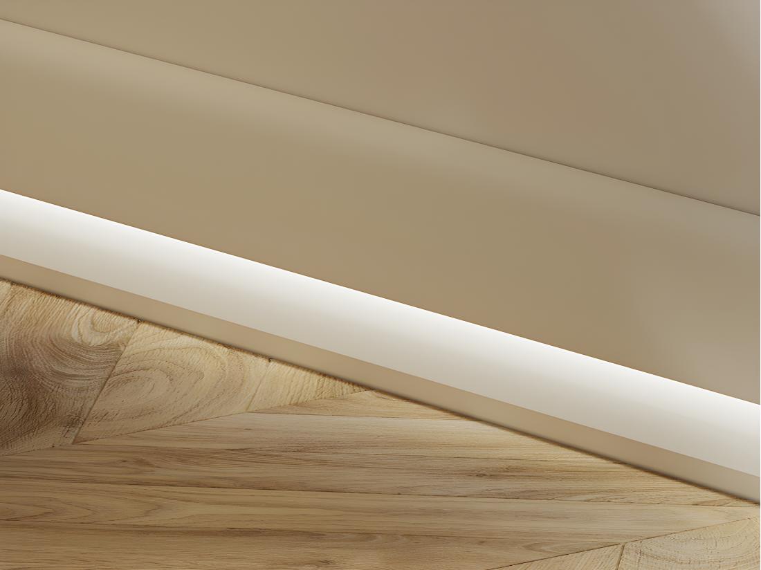 Vente Unique Lot De 3 Plinthes En Polystyrène L290 X L1.8 X H10 Cm Blanc - COREO