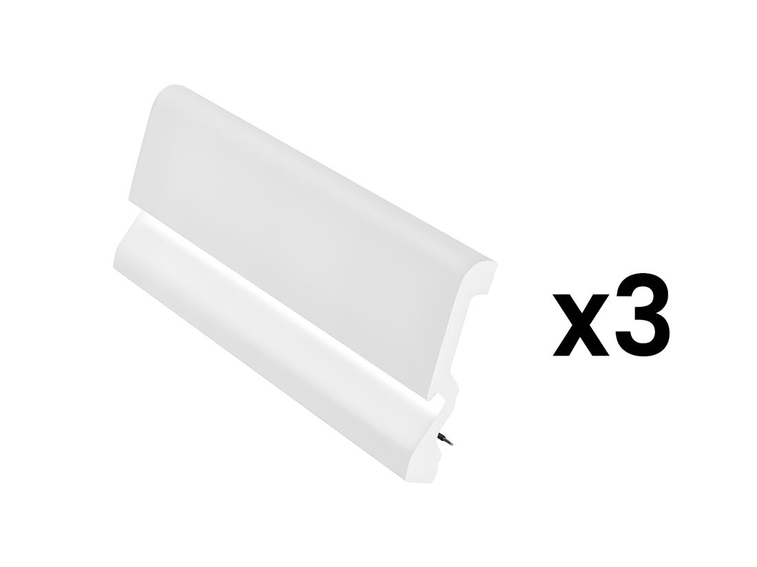 vente unique Lot de 3 plinthes en polystyrène L290 x l1.8 x H10 cm blanc - COREO