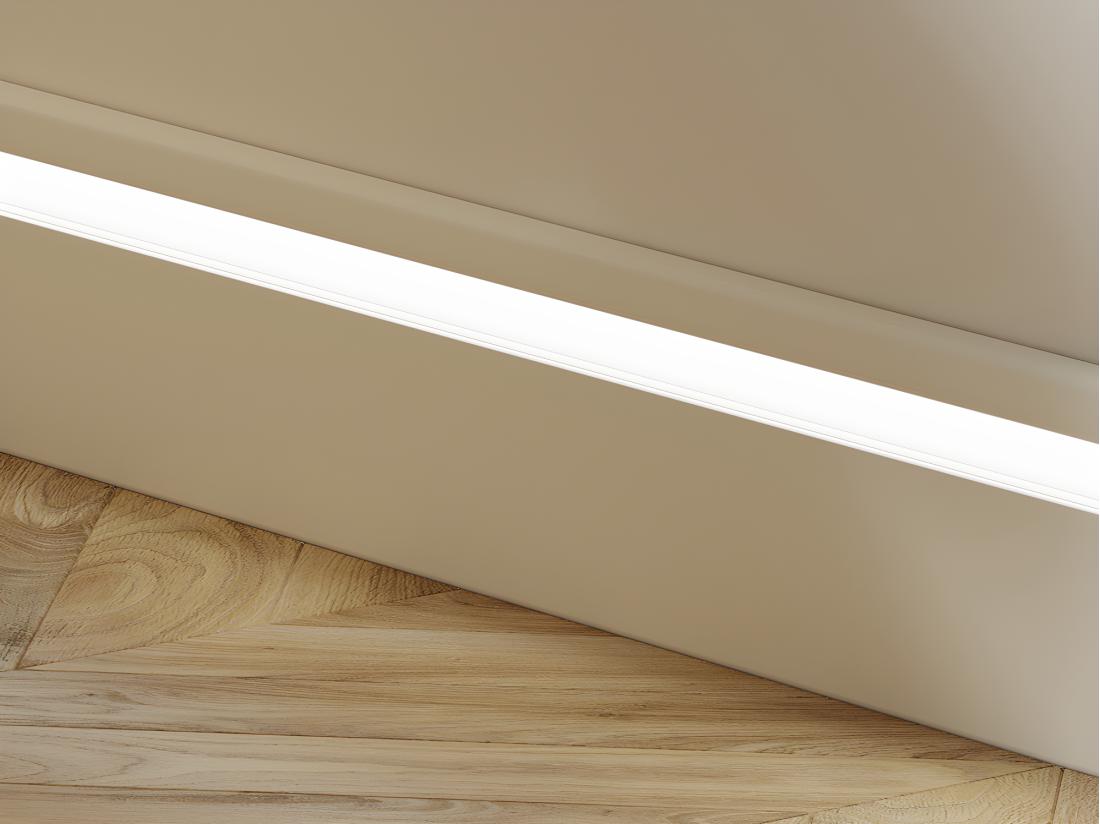 Vente Unique Lot De 3 Plinthes En Polystyrène L290 X L1.8 X H12 Cm Blanc - ATENO