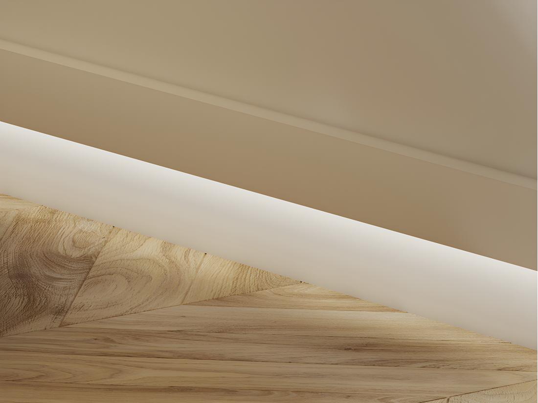 Vente Unique Lot De 3 Plinthes En Polystyrène L290 X L2 X H5 Cm Blanc - ARDEO