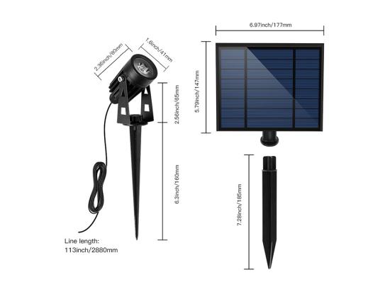 Vente Unique Lot De 4 Balises Solaires à Planter - Panneau Déporté - 80 Lumens - Noir - DRAGOR