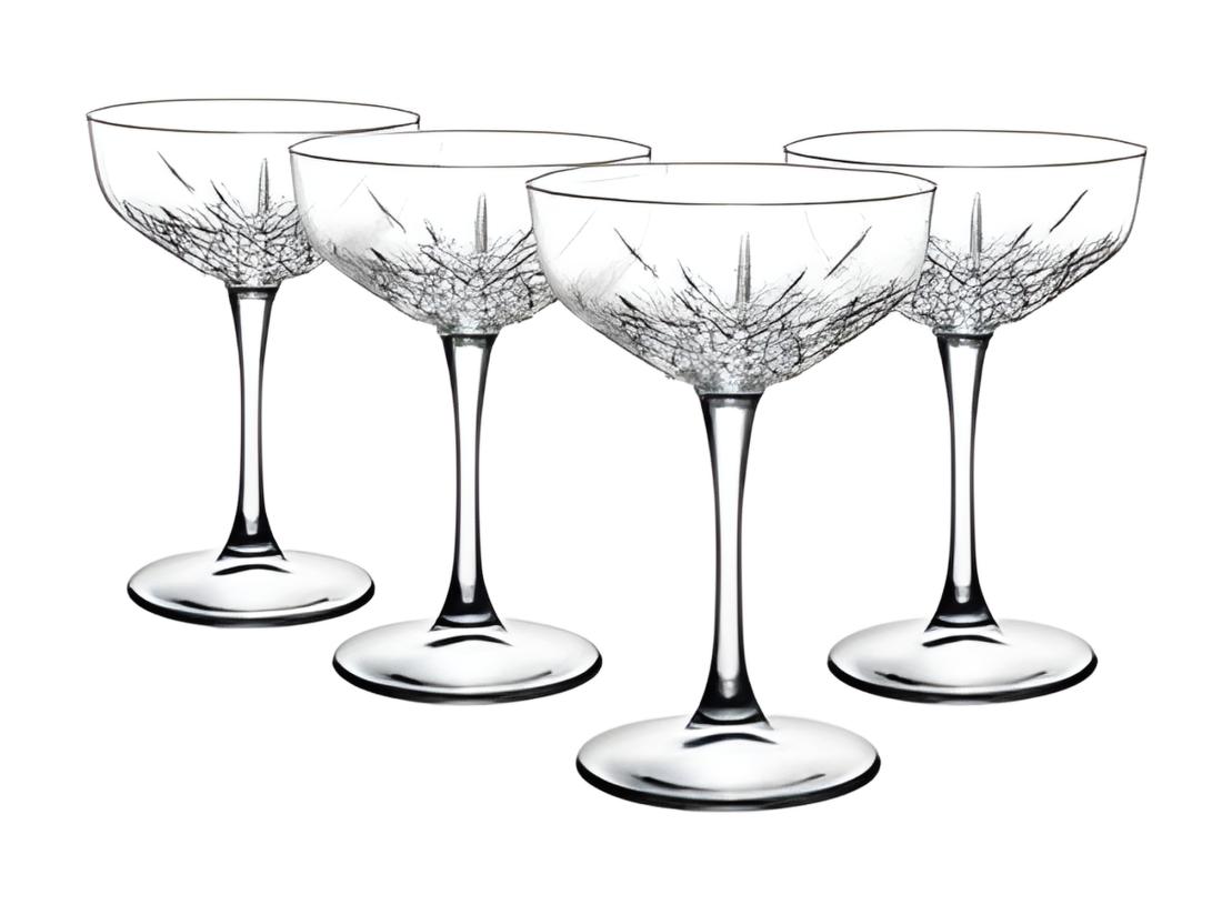 Vente Unique Lot De 4 Coupes De Champagne En Verre - 25 5 Cl
