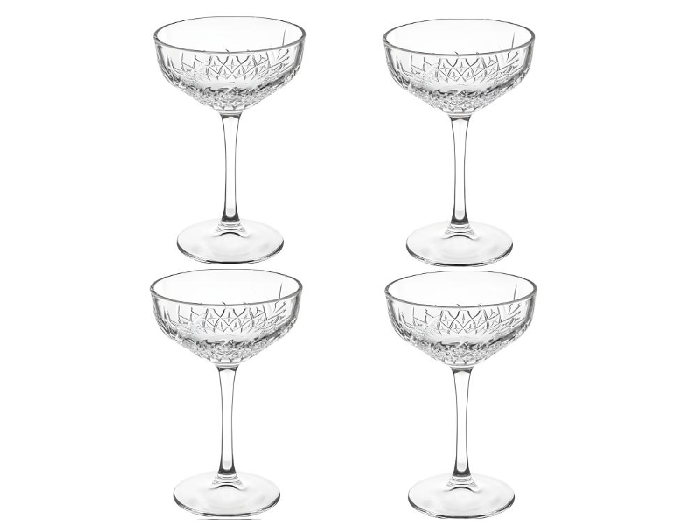 Vente Unique Lot De 4 Coupes De Champagne En Verre - 25 5 Cl