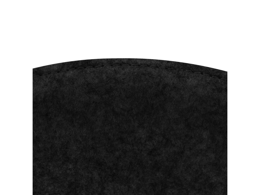 Vente Unique Lot De 4 Coussins D'assise JONITA Pour Chaises De Salle à Manger Ou Bureau Galettes De Chaise Ou Fauteuil Rondes En Feutre Noir