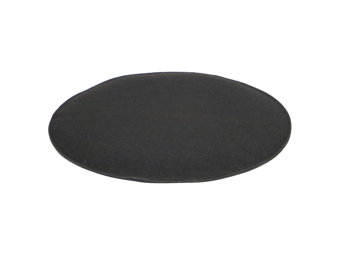 Vente Unique Lot De 4 Coussins D'assise JONITA Pour Chaises De Salle à Manger Ou Bureau Galettes De Chaise Ou Fauteuil Rondes En Feutre Noir