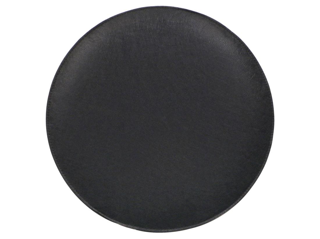 vente unique Lot de 4 coussins d'assise JONITA pour chaises de salle à manger ou bureau galettes de chaise ou fauteuil rondes en feutre noir