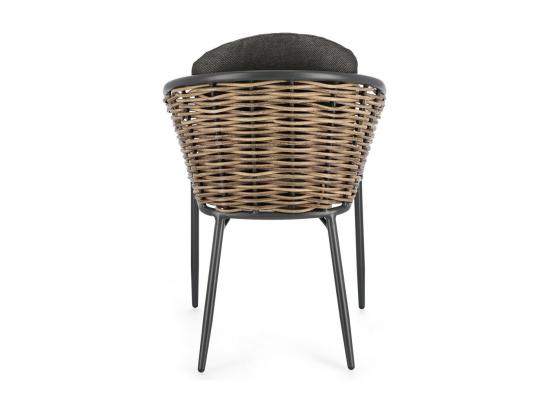 Vente Unique Lot De 4 Fauteuils En Aluminium Anthracite Et Fibre Synthétique - MARIBELA