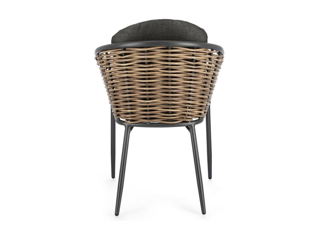Vente Unique Lot De 4 Fauteuils En Aluminium Anthracite Et Fibre Synthétique - MARIBELA