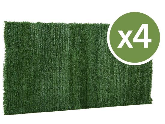 Vente Unique Lot De 4 Haies Artificielles - 150 X 300 Cm