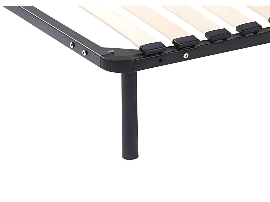 vente unique Lot de 4 pieds cylindriques pour cadre à lattes - Noirs - BOLGARE