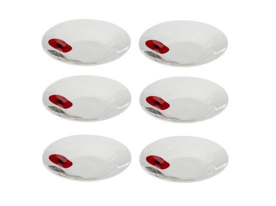 Vente Unique Lot De 6 Assiettes Creuses "Osara" 22cm Blanc