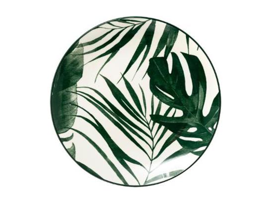 Vente Unique Lot De 6 Assiettes Creuses "Palme" 20cm Vert