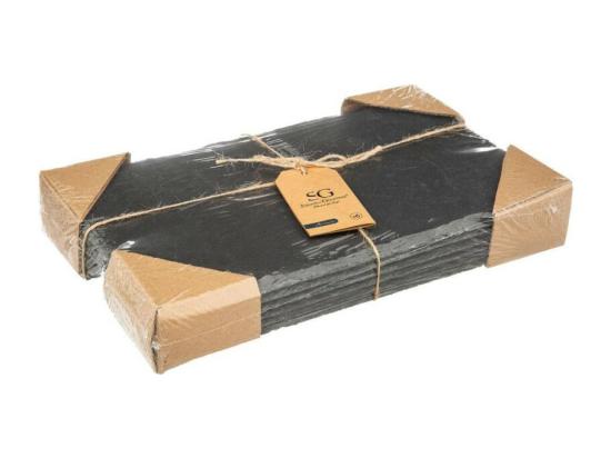 Vente Unique Lot De 6 Assiettes Plates "Ardoise II" 30cm Gris