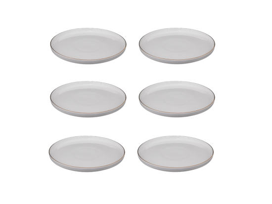 Vente Unique Lot De 6 Assiettes Plates "Sublima" 27cm Blanc