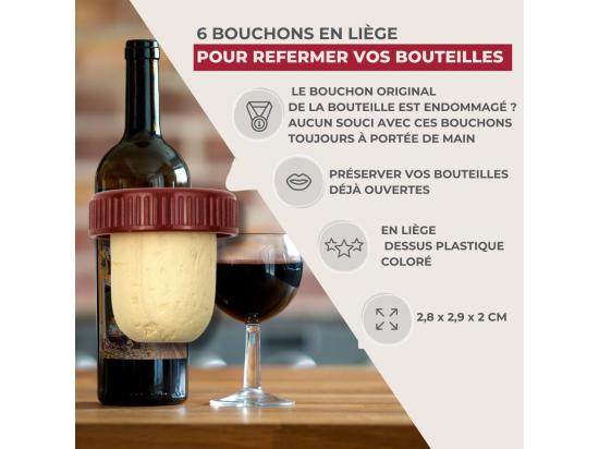 Vente Unique Lot De 6 Bouchons De Liège Fackelmann Bar Concept