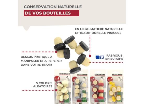 Vente Unique Lot De 6 Bouchons De Liège Fackelmann Bar Concept