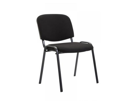 Vente Unique Lot De 6 Chaise De Salle à Manger - Tissu & Métal Noir Mat - Noir - Ken