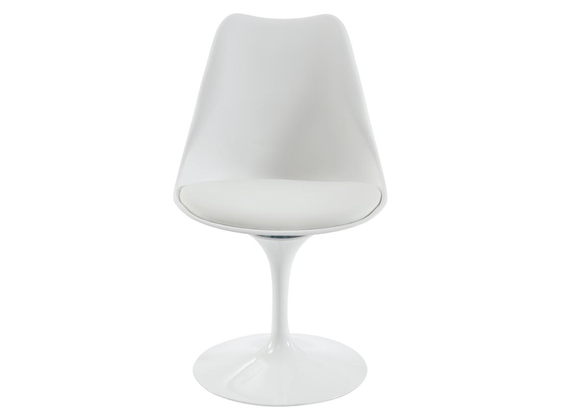 Vente Unique Lot De 6 Chaises En Polypropylène Tissu Et Métal - Blanc - XAFY