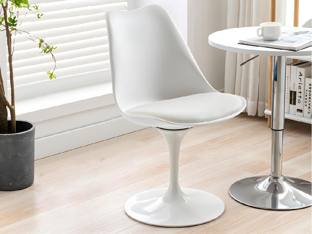 vente unique Lot de 6 chaises en polypropylène tissu et métal - Blanc - XAFY