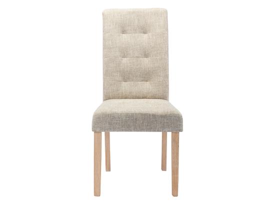 Vente Unique Lot De 6 Chaises En Tissu Et Bois - Beige - VILLOSA