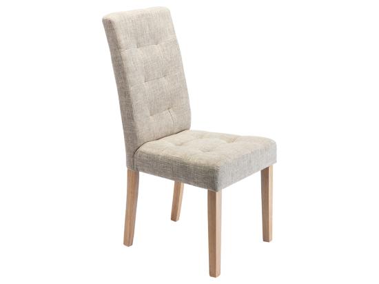 Vente Unique Lot De 6 Chaises En Tissu Et Bois - Beige - VILLOSA