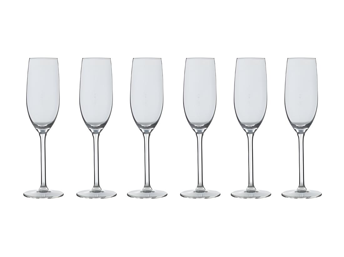 vente unique Lot de 6 Flûtes à Champagne "Orpea" 16cl Transparent