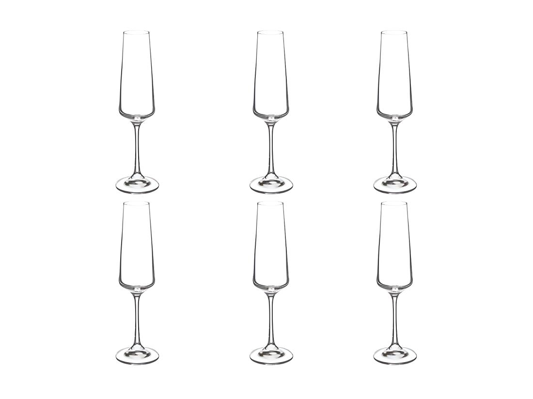 Vente Unique Lot De 6 Flûtes à Champagne "Selenga II" 16cl Transparent