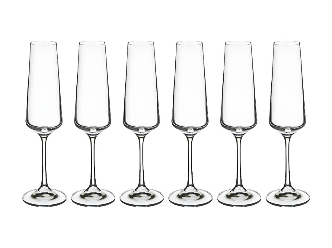 Vente Unique Lot De 6 Flûtes à Champagne "Selenga II" 16cl Transparent